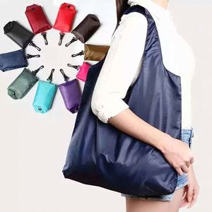 Factory Custom Eco PU Leather Foldable Waterproof Promotional Grocery Shopping Bag with <b>Pouch</b> - Product Image 1