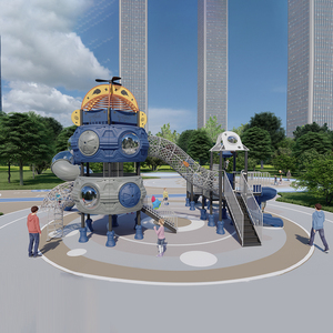 Scivolo Combinato in Plastica per Bambini <span class=keywords><strong>di</strong></span> Grandi Dimensioni per Esterni, Avventura Familiare, Sport, <span class=keywords><strong>Parco</strong></span> Divertimenti Pubblico <span class=keywords><strong>di</strong></span> Alta Qualità - Product Image 2