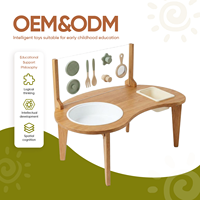 Table sensorielle octogonale Leowood Montessori Tuff Tray avec support, style fonctionnel