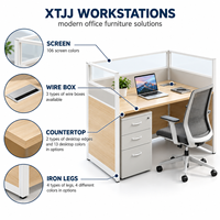 Bureau de travail ergonomique moderne et réglable avec un grand espace de rangement, table de bureau en bois pour zone de travail partagée