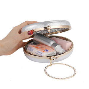 Di alta qualità forma rotonda <span class=keywords><strong>argento</strong></span> diamante festa borse da sera 2025 unico da sposa <span class=keywords><strong>pochette</strong></span> da donna all'ingrosso - Product Image 3