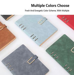 Manufacturer <b>A5</b> PU Leather <b>Ring</b> <b>Binder</b> Printed Notebook Custom logo Loose Planner Notebooks With Magnetic Buckle Wholesale - Product Image 5