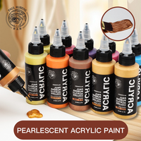 Peinture acrylique nacrée à séchage rapide en pot individuel de 60 ml – Pigment acrylique de haute qualité pour l'artisanat DIY
