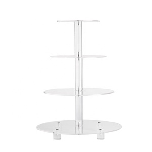 رف كيك أكريليك دائري عالي الجودة مخصص من <span class=keywords><strong>4</strong></span> طبقات - Product Image 3