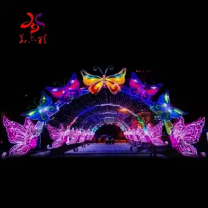 2023 Beautiful butterfly arches Motif Christmas lights for street decorations