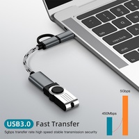 Câble adaptateur usb 30% de réduction 2 en 1 OTG, câble tressé en Nylon, synchronisation de données Micro/Type C, souris, clavier pour téléphone portable