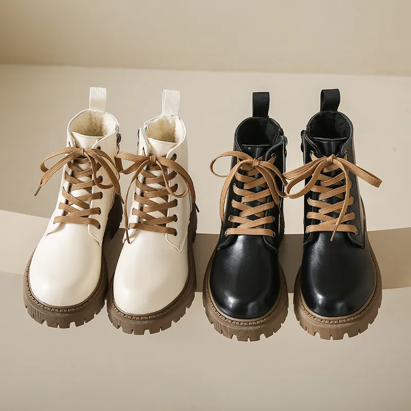 Botas Martin de invierno de mejor diseño para mujer, botines, gran oferta, zapatos, nuevo estilo, plataforma alta gruesa, botín informal con cremallera