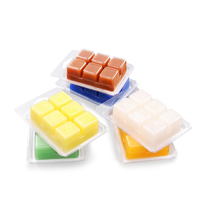 Bougies colorées en plastique, parfumées, pour emballage, 6 cavités, moule à griffes, conteneurs de cire pour tarte à cire, lot de 50 pièces