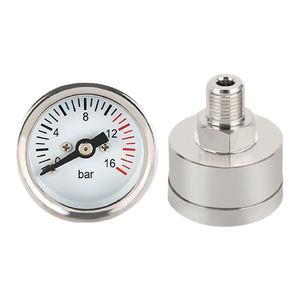 <span class=keywords><strong>Mini</strong></span> Jauge 25mm 0‑16 Bar Acier Inox Machine Espresso Outil DIY 1/8 NPT manomètre - Product Image 5