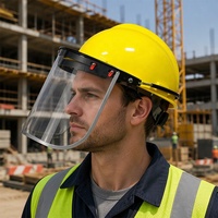Masque facial anti-éclaboussures, protection de la tête, casques de sécurité pour travaux de construction avec écran facial