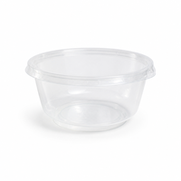 Bol jetable en plastique transparent 360 ml 100x55 mm avec couvercle, petit et moyen, pour nouilles, soupe, plats à emporter, en PP de qualité alimentaire