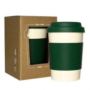 Vasos de Biomasa Sostenibles de 420 ml, Reutilizables, con Tapa de Silicona, Aptos para Lavavajillas, Taza para Café para Llevar - Product Image 4