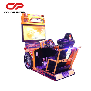 Máquina de Juego de Carreras de Autos Arcade Colorida, Simulador de Conducción Interior de un Solo Asiento que Funciona con Monedas, con Vibración Dinámica y Pantalla HD - Product Image 2