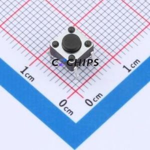TC110426045 Tactile Switch Through hole Component (THT)-4P,6x6mm Switch Single Pole Single Throw Round Button 2.6N 4.5mm - Product Image 1