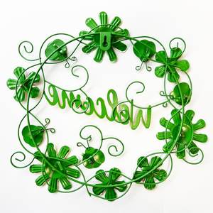 Oniya Colorful Metal Flower Botanical Garden o Home Wall Hanging Welcome Door Sign con flor e insectos - Product Image 4