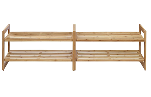 Organizador de Zapatos de Bambú Natural Moderno para Dormitorio, Armario o Entrada, Paquete de 2 con 4 Niveles - Product Image 4