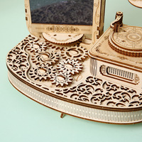 Kit de puzzle en bois 3D d'appareil photo vintage, modèle mécanique à construire soi-même, jouets éducatifs créatifs, lumineux, mobile, décoration de bureau 3 étoiles