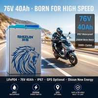 Paket Baterai Lithium Sepeda Motor Listrik 76V40Ah dengan 4000+ Siklus, Perlindungan BMS Berperingkat IP67, Suhu Operasi -20C hingga 60C