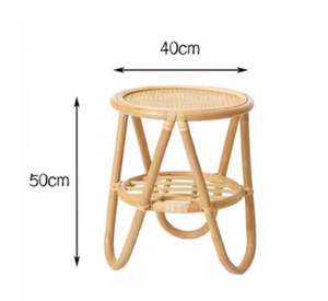 Chaise en rotin japonais simple petite table à thé <span class=keywords><strong>B</strong></span> & <span class=keywords><strong>B</strong></span> chambre balcon ménage table en rotin à bord rond - Product Image 6