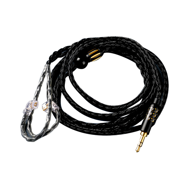 ND D2 Cable HIFI Monitor In-ear Music Earphone Cable 16 Strands 3.5MM 2 PIN Silver-plated Upgrade Cable KZ CCA TRN QKZ CVJ