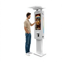 Kiosque de commande et de paiement tactile Android extérieur étanche IP65 sur pied avec imprimante thermique pour restaurant et ascenseur, personnalisable