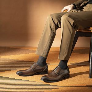 A.N.M.bullock 2025 – Chaussures habillées tendance pour hommes, faites à la main, en cuir, à lacets, respirantes, légères, antidérapantes, à bout pointu, pour affaires et mariages - Product Image 6