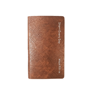 Carnet de planification hebdomadaire A6, couverture en similicuir souple gaufré, organisateur d'horaire quotidien pour les voyages, le bureau, l'école, les affaires - Product Image 6