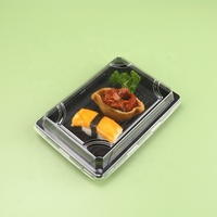 Boîte à sushi en PS, rectangulaire, de qualité alimentaire, jetable, conteneur alimentaire en plastique