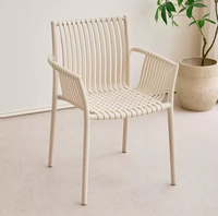 Chaises de salle à manger et de jardin en plastique empilables STG, style nordique moderne, épaissies, pour usage domestique, balcon et extérieur