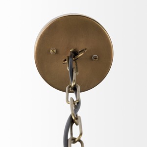 HMS oro stampato 3D sfera di metallo ciondolo nordico stile moderno caldo luce bianca 3000K Contempo - Product Image 5
