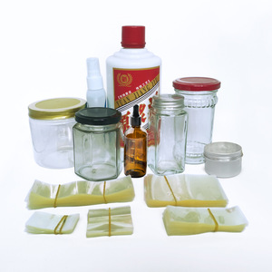Botella transparente PET PVC PET Película termorretráctil Stock Película de sellado de plástico abierto de dos extremos para tapa de botella de vidrio para uso de gelatina - Product Image 5