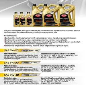 Aceite de Motor Sintético API SP SAE 5W-40 <span class=keywords><strong>X8</strong></span> SYNPRO de Alto Rendimiento para Autos a Gasolina y Diésel, Lubricante de 4L - Product Image 6