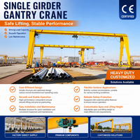 Grue portique monopoutre extérieure de 20 tonnes avec palan à engrenages CD/MD pour la manutention de matériaux en usine, le stockage et la levée de charges en entrepôt