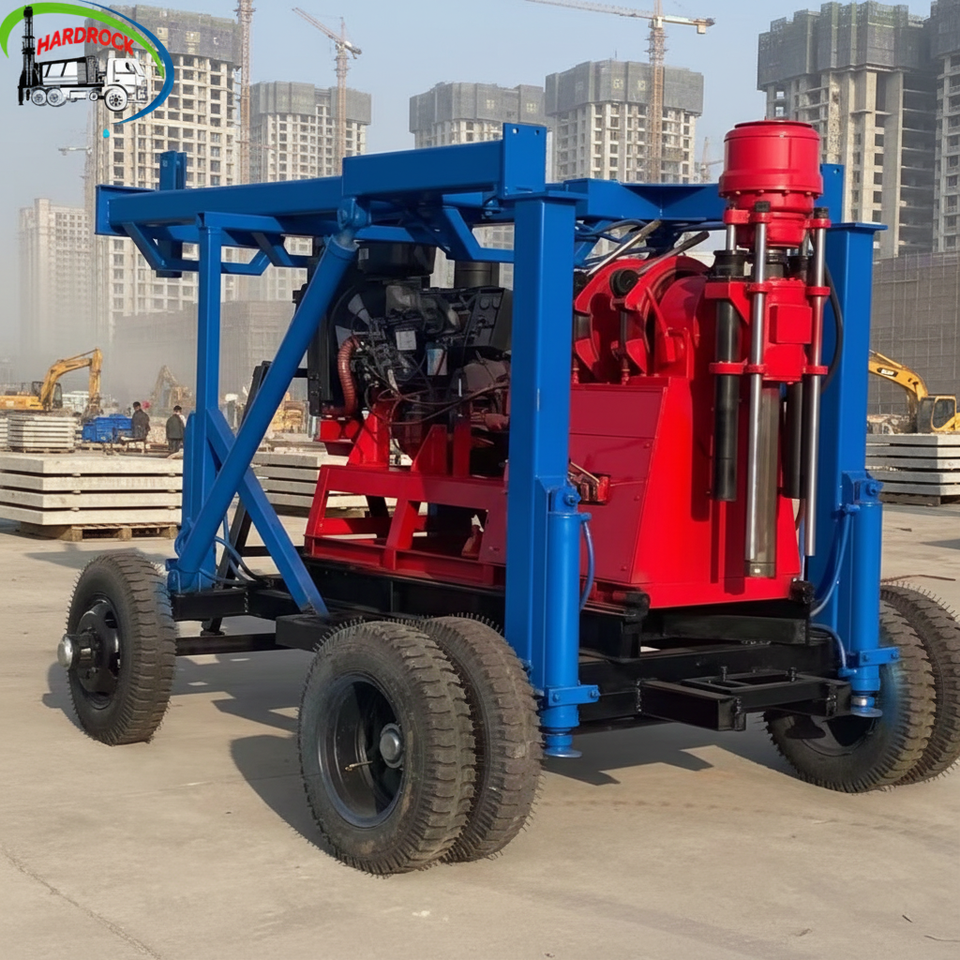 Deisel Engine Boring Rig Hardrock Core Drilling Rig Max.600m Drilling Depth Diesel Engine Driven ...