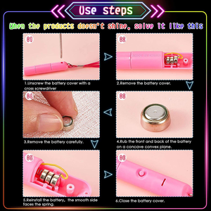 Varinhas Luminosas LED Varinhas de Fibra Óptica em Lote com 3 Modos de Piscar Bastões Luminosos para Festas de Aniversário de Crianças Lembrancinhas de Casamento - Product Image 2