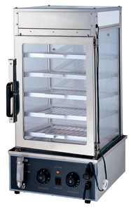 Vitrine chauffante commerciale 1,2 kW à 5 niveaux avec température réglable pour <span class=keywords><strong>boulangerie</strong></span>, restauration rapide, café et traiteur - Product Image 2