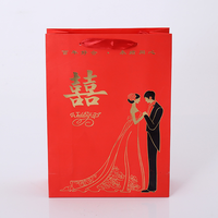 Grands sacs en papier rouge de fournitures de mariage de vêtements de cadeaux de publicité, sac en papier d'emballage de cadeau personnalisé de vente en gros, Offre Spéciale