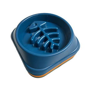 Mangkuk hewan peliharaan anjing pengumpan lambat dapat disesuaikan plastik makanan antiselip premium polos - Product Image 6