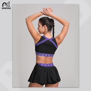 Cheerleader Uniforms Cheering Apparel Cheer Wear Uniforms Latest Design Factory Supplier Long Sleeve - Product Image 3