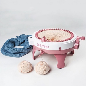 เครื่องถักไหมพรมทรงกระบอกแบบง่าย DIY เสื้อสเวตเตอร์เด็ก ของเล่นเสริมพัฒนาการแบบหมุนมือ ของเล่นรักษ์โลก - Product Image 2