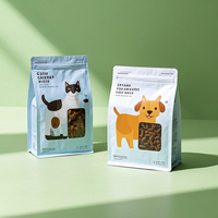 Usine personnalisée Vente en gros Sac de nourriture pour animaux de compagnie 10kg 15kg 20kg 25kg Grands sacs recyclables d'emballage alimentaire pour chien chat avec zip-lock