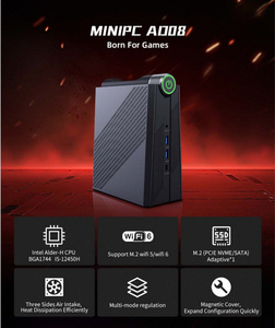 S1 RGB Mini <span class=keywords><strong>PC</strong></span> M.2 SSD Mini computadora INTEL Alder Lake N95 N100 computadora para juegos Pantalla LCD Mini torre vertical - Product Image 2
