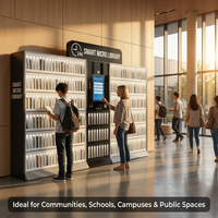 Meubles de bibliothèque HAUMR : Casier intelligent de libre-service 24h/24 pour livres, utilisation en intérieur et en extérieur, pour bibliothèques communautaires et micro-bibliothèques