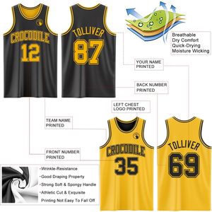 Camisetas de Baloncesto Reversibles Personalizadas para Hombre y Jóvenes, Diseña Tus Propias Camisetas Deportivas con Nombre y Logotipo Impresos, Tallas XS a 5XL - Product Image 4