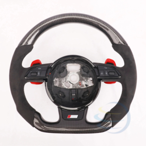 Volant sport en fibre de carbone pour <span class=keywords><strong>Audi</strong></span> S <span class=keywords><strong>RS</strong></span> Series A3 S3 RS3 Q5 Q5L Q7 <span class=keywords><strong>TT</strong></span> TTS <span class=keywords><strong>Coupé</strong></span> Roadster - Accessoires de modification automobile - Product Image 1