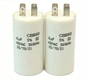 <span class=keywords><strong>Condensateur</strong></span> à film plastique CBB60 Série <span class=keywords><strong>450V</strong></span> AC 6UF pour moteur de climatiseur, ventilateur, pompe à eau, compresseur - Product Image 4