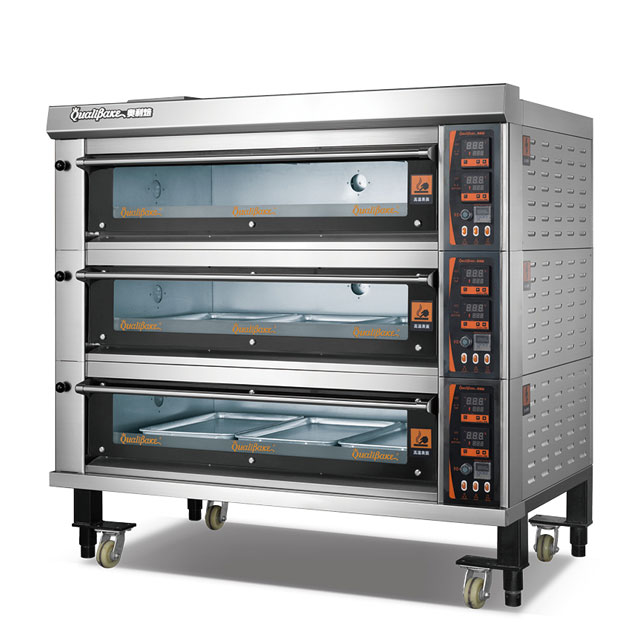 Хлебобулочное оборудование, 3 колоды, 9 лотков, коммерческая электрическая интеллектуальная палубная печь