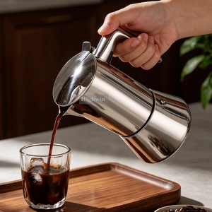 HIGHWIN Stovetop Maker in <span class=keywords><strong>acciaio</strong></span> <span class=keywords><strong>inox</strong></span> <span class=keywords><strong>caffettiera</strong></span> a induzione 6 <span class=keywords><strong>tazze</strong></span> Moka Pot - Product Image 5