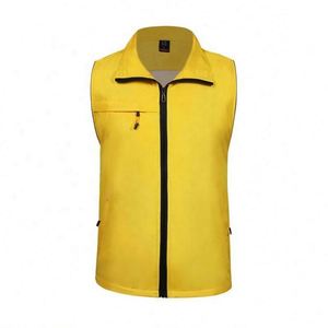 Gilet de travail sans manches en toile de polyester réversible personnalisé, respirant, pour l'été, avec logo au choix, idéal pour le bénévolat - Vente en gros - Product Image 2