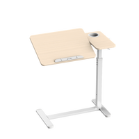 Table de levage portable en forme de C de couleur personnalisée, hauteur réglable, ressort mécanique, bureau debout de chevet, bureau debout avec roulettes